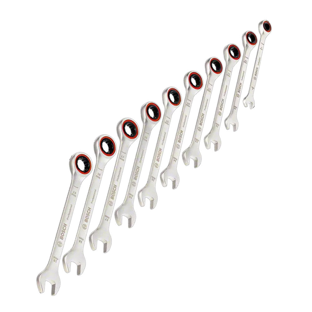 Bosch Rachet Spanner Wrench Set 10Pcs Satin (1600A02AU0) | Bosch by KHM Megatools Corp. Bosch Rachet Spanner Wrench Set 10Pcs Satin (1600A02AU0) | Bosch by KHM Megatools Corp.